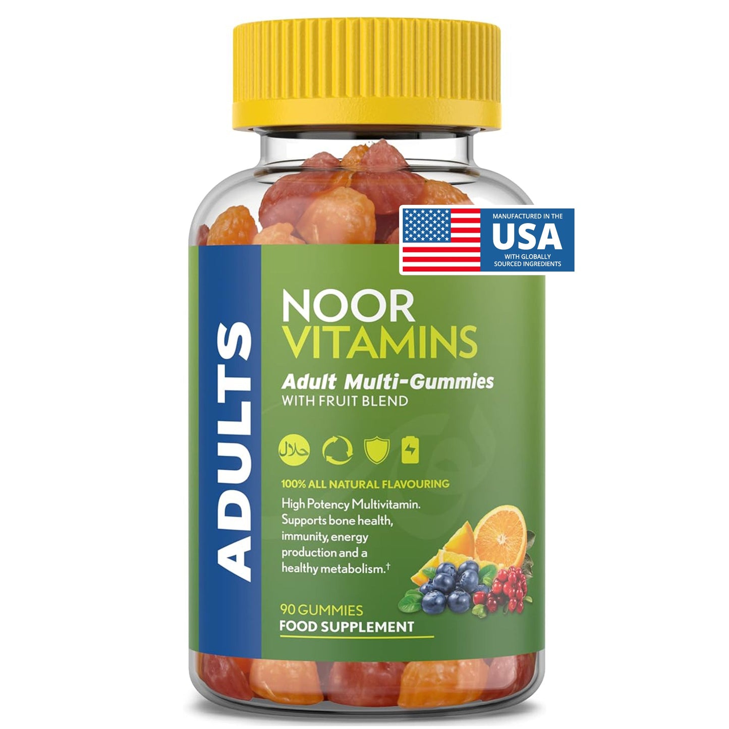 Noor Vitamins Halal Adult Multivitamin Gummies — 90 Count