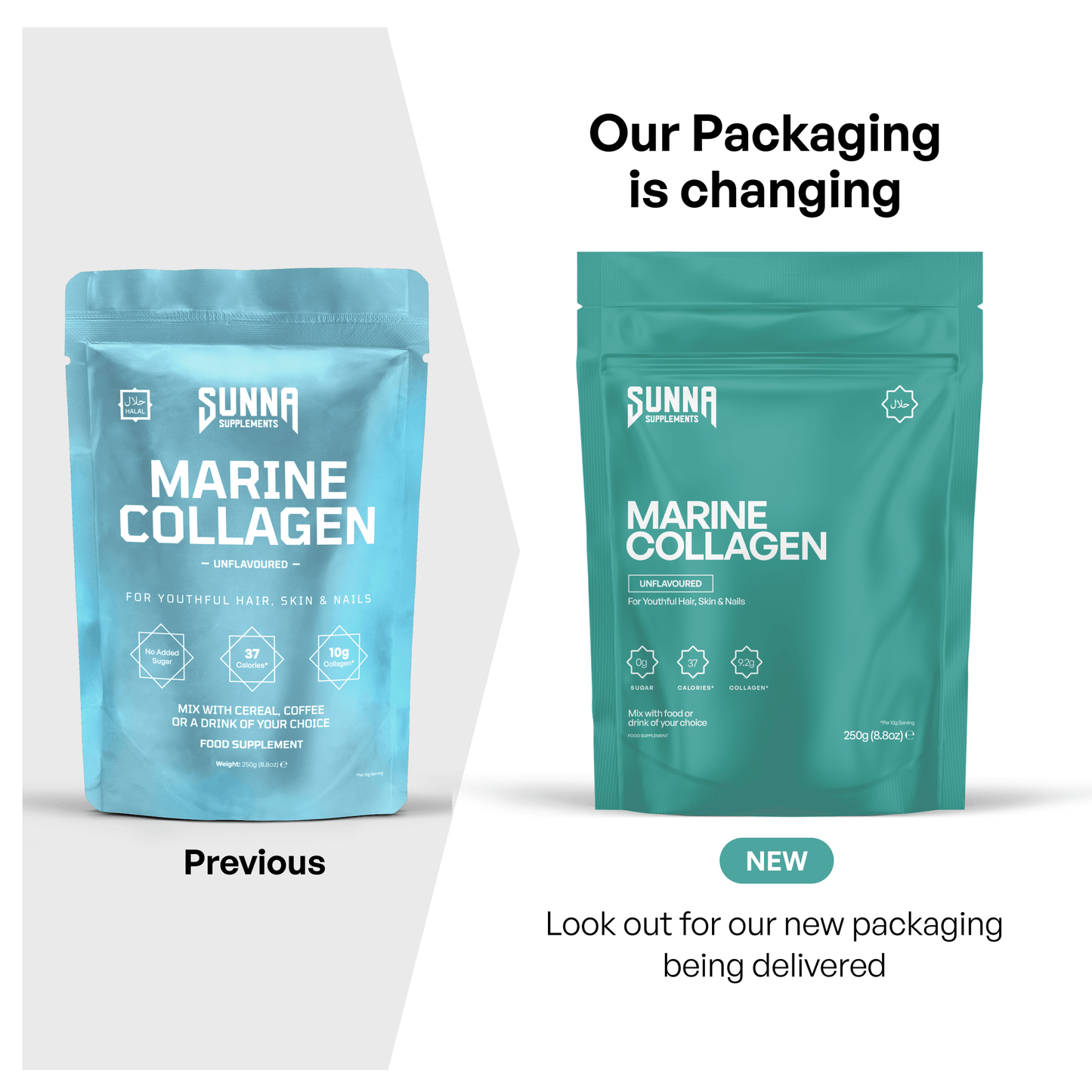 Sunna Supplements Halal Marine Collagen — 60 Capsules